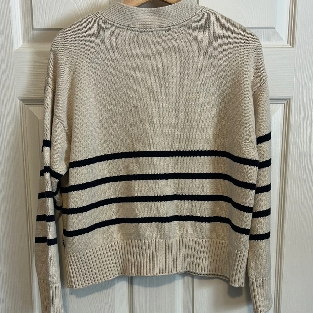 Nautica Jeans Medium Women’s Lake Crew Striped Cardigan - Picture 2 of 7